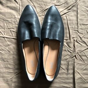 Dr Scholls Black Leather Loafers size 11